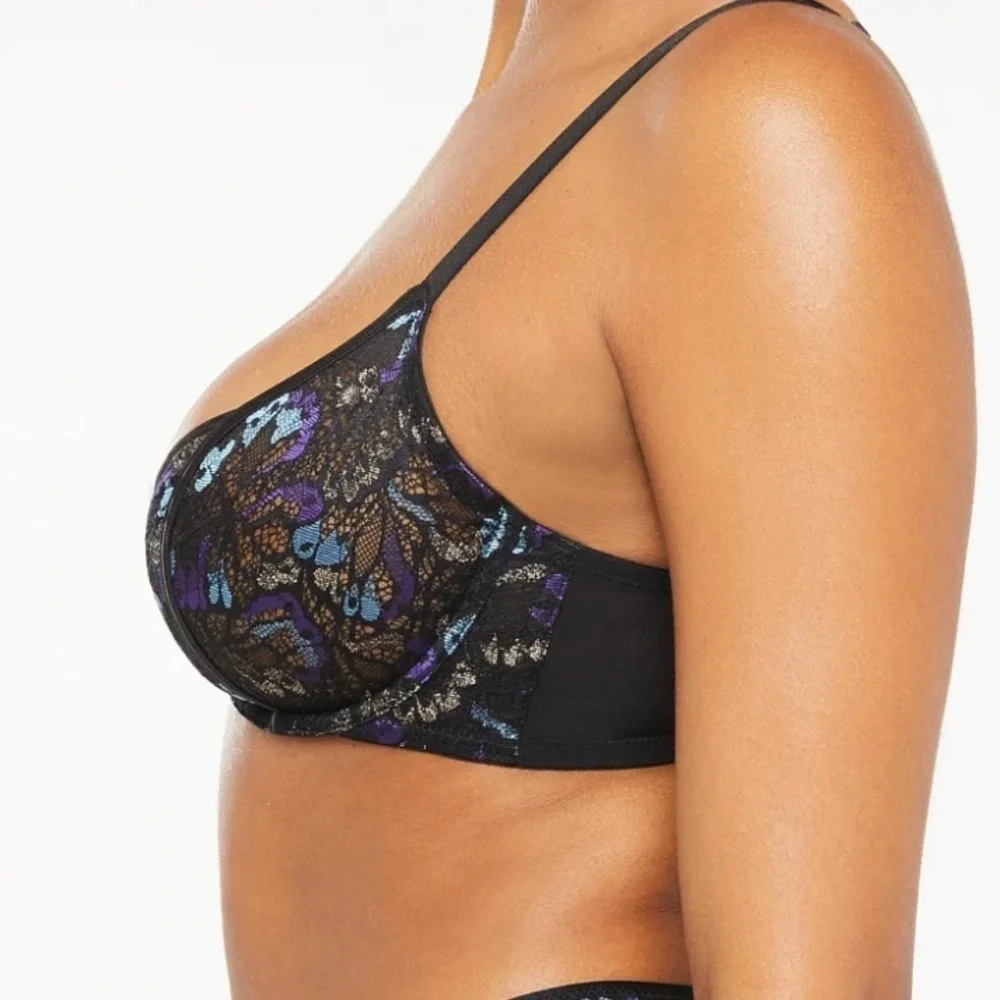 🌻NEW w/tags Savage x Fenty Butterfly Wings Unlined Lace Tulip Cup Bra Size 38G